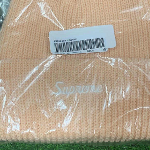 SS21 Supreme Loose Gauge Beanie - Beige - Picture 3 of 4